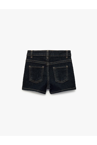 Koton Pamuklu Cepli Denim Şort Koyu İndigo 6skg40109ad Koyu Indigo