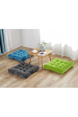 İç Mekan Yıkanabilir Balkon Teras Çocuk Odası Yer Minderi Pufu 45x45 Cm