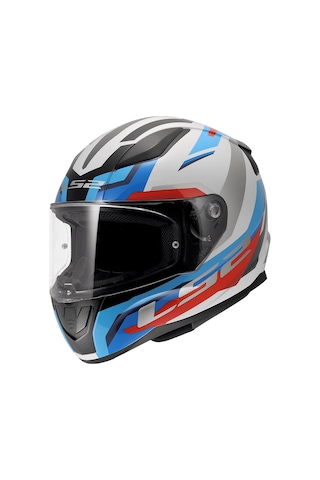 Ls2 Rapıd 2 Hyper Beyaz-mavi-kırmızı Kask Beyaz-Kırmızı