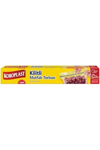 Kilitli Mutfak Torbası Büyük Boy 10'lu 26x28 Cm, Tekrar Kullanılabilir & Hava Geçirmez, Dayanıklı Saklama Poşeti, Buzdolabı,meyve & Sebze, Et, Tavuk, Balık, Sos & Sıvı Yiyecekler İçin