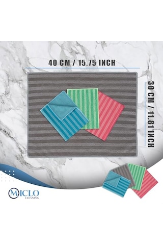 Mıclo Cleanıng Ekonomik Paket, Yağ & Kir Sökücü, İz Bırakmaz, Ekstra Emici, Hızlı Kuruyan Mikrofiber Temizlik Bezi, Mutfak, Banyo, Ofis, Kafe, Otel, Mağaza, Araba 4 Lü Paket Açık Bej