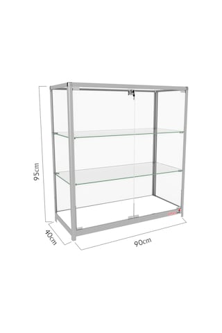 Camlı Vitrin - Cam Dolap - Camlı Koleksiyon Vitrini - Kurulu Ürün 95x90x40