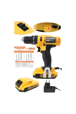 Bulldozer Çift Akülü 24vr Darbeli 24 Parça Aksesuar Setli Şarjlı