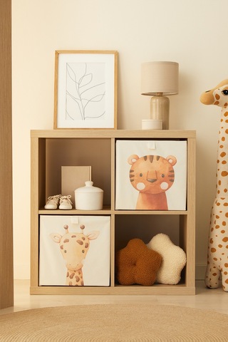 Ocean Home Textile 2'li Çocuk Odası Sevimli Hayvanlar Kutu Set 33 x 30 x 33 CM