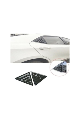 Toyota Corolla Kelebek Cam Kaplama Vizörü Parlak Siyah 2014-2020