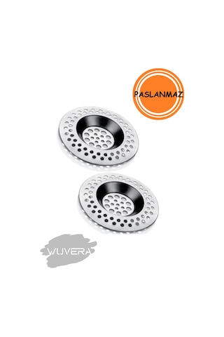 Wuvera Paslanmaz Çelik Lavabo Gider Süzgeci 2'li Set