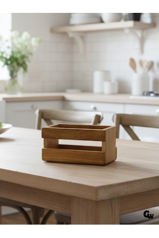 Ahşap Doğal 2li Yağdanlık Ve Baharatlık Altı Kiraz 1 Adet Ahşap