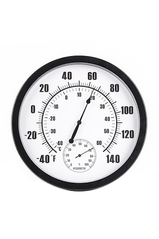 25 Cm Geniş Ekran Ev Termometresi Klasik Beyaz Alt