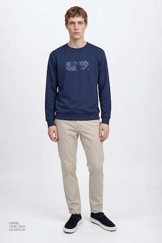 Altınyıldız Classıcs Erkek Lacı Pamuklu Standart Fit Normal Kesim Bisiklet Yaka Sweatshirt