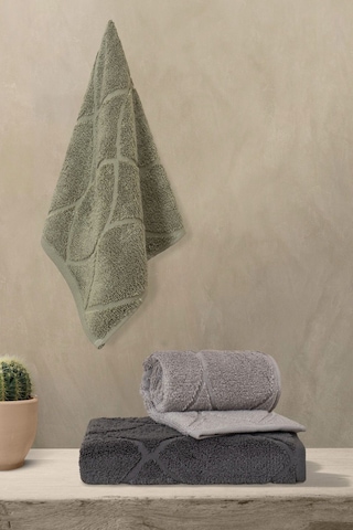 Varol Voli Serisi Micro Cotton 30x50cm 3 Lü Havlu Seti V2/30x503adet Koyu Yeşil