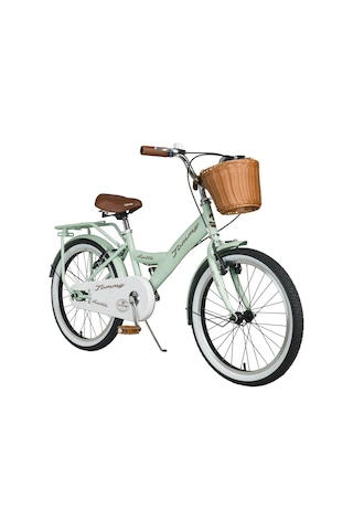 Tommybike Latte Sepetli, Elcikli 20 Jant Çocuk Bisikleti, 6-9 Yaş Çocuk Bisikleti Yeşil