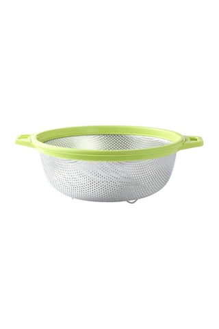 Xurunkeji Saplı Ve Ayaklı Paslanmaz Çelik Süzgeç Büyük Metal Yeşil Süzgeç Makarna, Meyve, Sebze, Erişte, Salatalar İçin Yeşil
