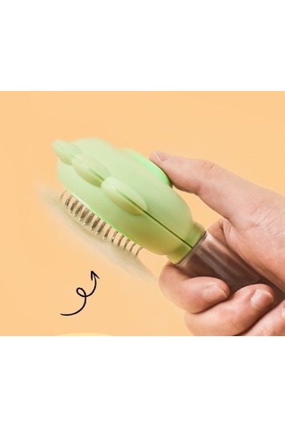 Basmalı Telli Su Sprey Hazneli Hayvan Fırçası Çift 2in 1