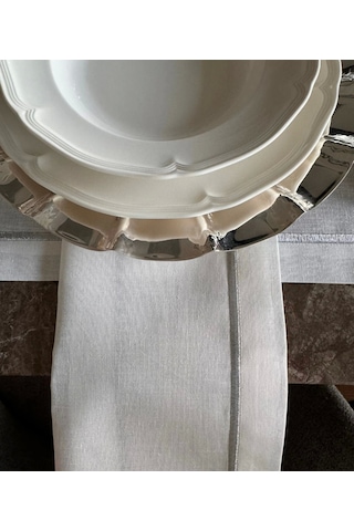 Lina 4 Kişilik Amerikan Servis & Peçete Saf Gümüş