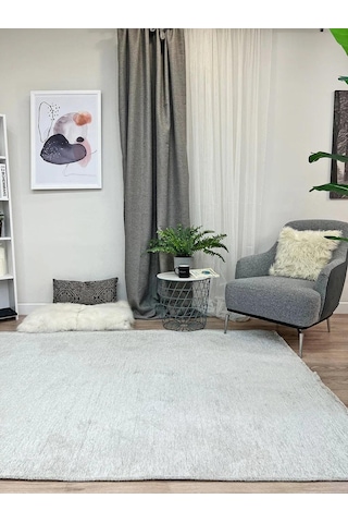 Gümüş Modern Düz Yıkanabilir Antibakteriyel Halı - Yo11500d