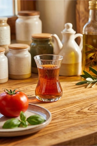 LAV Demet Cam Çay Bardağı 6 Kişilik 135 ml