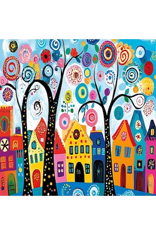 20085 Puzzle 500 Candy Tree Town