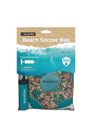 Waboba Artist Plaj Futbol Topu Tropikal Çiçek Desenli Su Geçirmez Deniz Futbol Topu 8,5inç 5 Numara Yeşil-6+ Yaş
