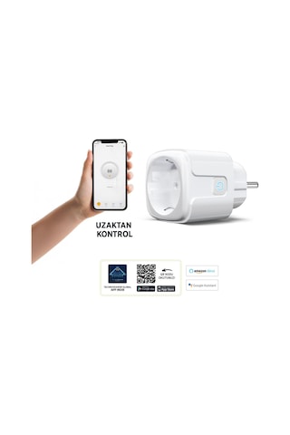 Polosmart Mp24 Uygulama Kontrollü Akıllı Priz Beyaz