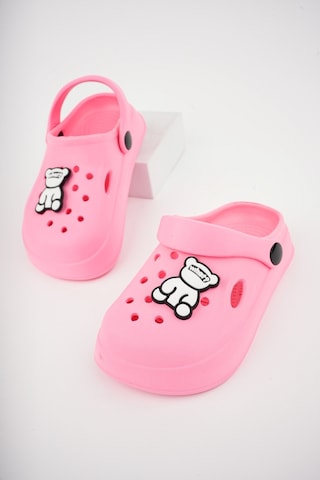 N Moda Unisex Çocuk Figürlü Sticker Sandalet-terlik Pembe