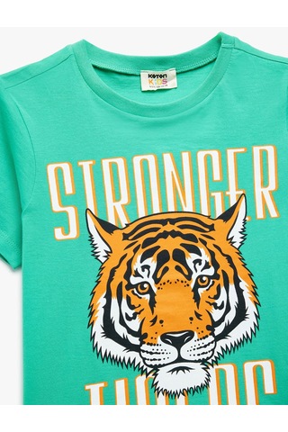 Koton Yeşil Erkek Çocuk T-shirt 5skb10050tk Yeşil