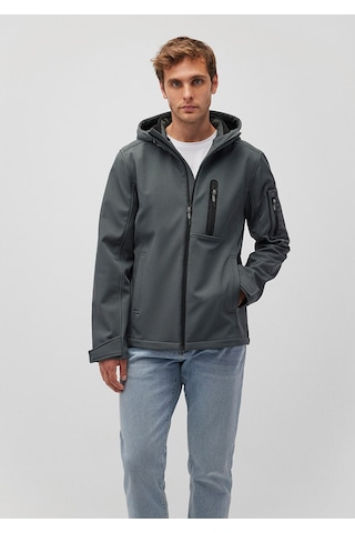 Mavi - Kapüşonlu Yeşil Ceket 0110264-71598 Yeşil