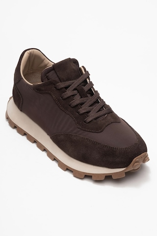 Luvishoes Luvi Shoes Amanda Kahverengi Hakiki Deri Kadın Spor Ayakkabı Kahverengi