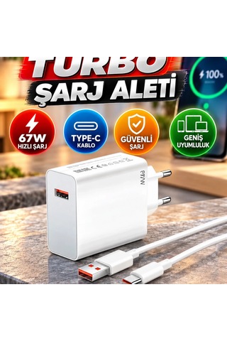 Honor 50 70 90 Uyumlu 67w Şarj Adaptörü Quick Charge 5.0 Ve Type-c Lightning Kablolu