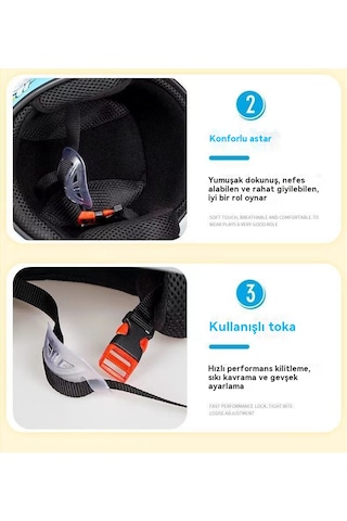 Eternal Luck 4-12 Yaş Çocuk Sonbahar Kış Sıcak Kask - Lacivert