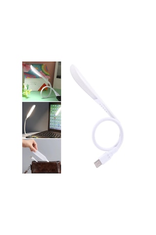 Ollevra Usb Girişli Ledli 3 Kademeli Dokunmatik Masa Kitap Okuma Lambası Ledi Beyaz Beyaz