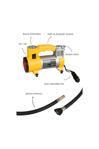 Rtm7212 Mini Hava Araç Kompresörü 120 W 7 Bar