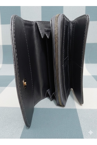 Newish Polo Zarf Model Kapaklı Fermuarlı Kadın Portföy Cüzdan Brn Bronz
