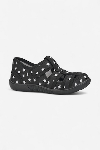 Nstil Günlük Unisex Çocuk Sandalet Esnek Kaymaz Taban Keten Cırtlı Yazlık Ev Okul Kreş Ayakkabı 143 Beyaz - Siyah