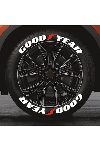 3d Lastik Yazısı Goodyear 2.5 Cm 4 Adet+ Yapıştırıcı Oto Lastik Sticker