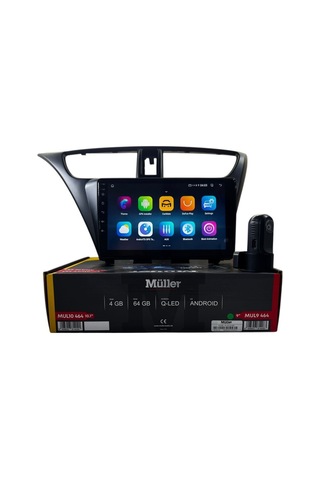 Honda Civic 2012-2017 Müller 4-64 Profesyonel Oem Multimedya 9"