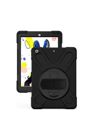 iPad Uyumlu  10.2 8.nesil Zore Defender Tablet Silikon - Siyah Arka Kapak