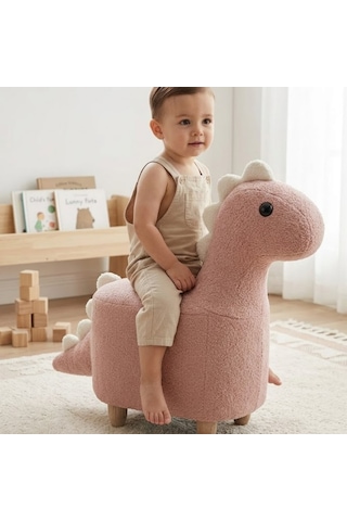 Argimo Rexy Dinozor Bebek Çocuk Odası Puf Pembe