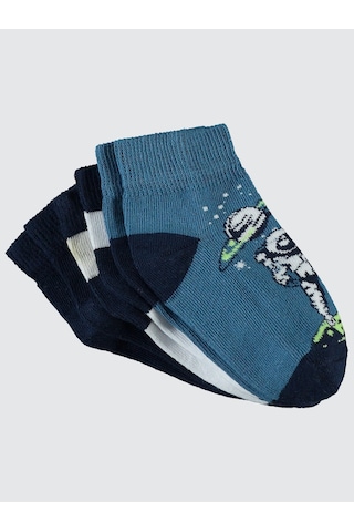 Civil Boys Erkek Çocuk 3'lü Patik Çorap 2-12 Yaş Beyaz Beyaz