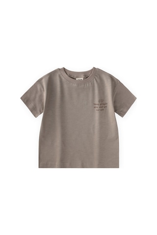 Cigit Slogan Baskılı T-shirt 2-10 Yaş S Vizon