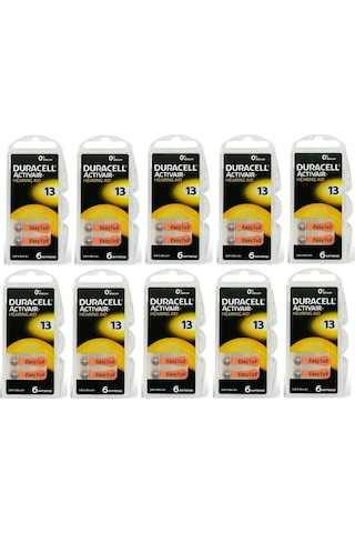 Duracell Activair 13 Numara PR48 İşitme Cihazı Pili 6'lı 10 Paket Duracell Activair 13 Numara PR48 İşitme Cihazı Pili 6'lı 10 Paket