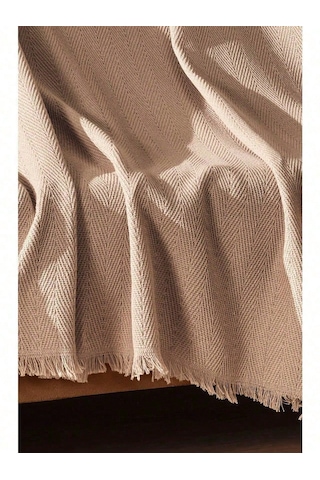 %100 Pamuk Kaymaz & Terletmez & Saçaklı & Yumuşak Koltuk Örtüsü-tek Ve Çift Kişilik Koltuklar İçin- 170 X 200 Cm Bej