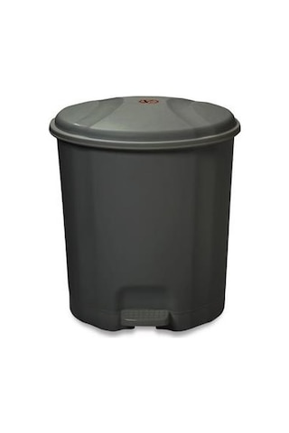 Motek Elit Pedallı Plastik Çöp Kovası İç Kovalı 6 Lt Antrasit Siy