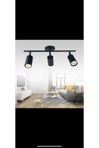 3 Lü Mafsallı Modern Spot Siyah Kasa Ampul Dahil Detaylar Son Resimde Satıcıya Soru Sor