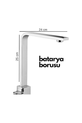 Bay Krom Mutfak Evye Batarya İçin Köşeli Su Borusu Paslanmaz Ve Eca Uyumlu 25x25 Najmaddin Standart