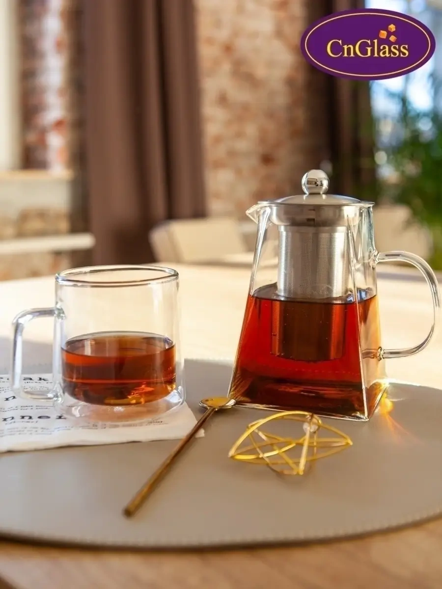 Cnglass Cam Demleme Çaydanlık Piramit 900 Ml 21405977 Beyaz