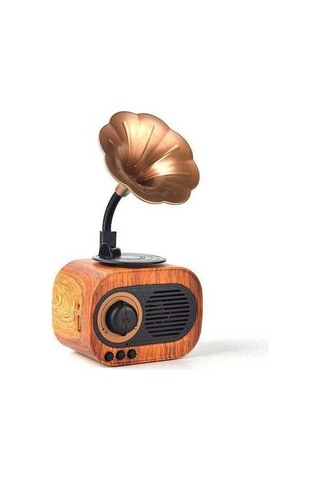 Flybuy Retro Stil Kablosuz Bluetooth Hoparlör, 5w Ahşap Dış Mekan Ses Sistemi