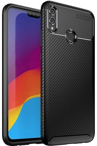 Huawei Honor 8X Kilif Karbon Tasarim Negro Silikon Kapak 405786540