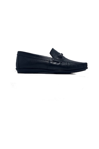 Golden Shoes Siyah Desenli Hakiki Deri Günlük Erkek Loafer Ayakkabı Siyah