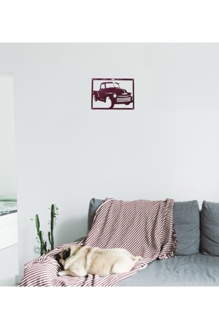 Kamyonet Desenli Lazer Kesim Metal Tablo