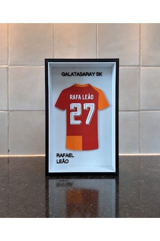 Rafael Leao Futbol Forma Tablo Masa Dekoru Çerçeveli Pla Baskı 22 X 14cm